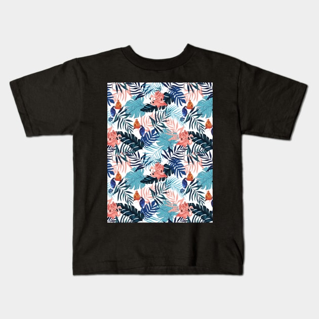 Surreal Toucans & Flamingos Kids T-Shirt by Unalome_Designs